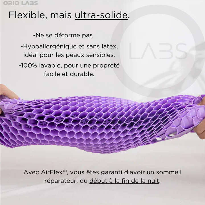 AirFlex™ L'oreiller – Confort Thermoplastique, Fraîcheur & Respirabilité - Orio labs