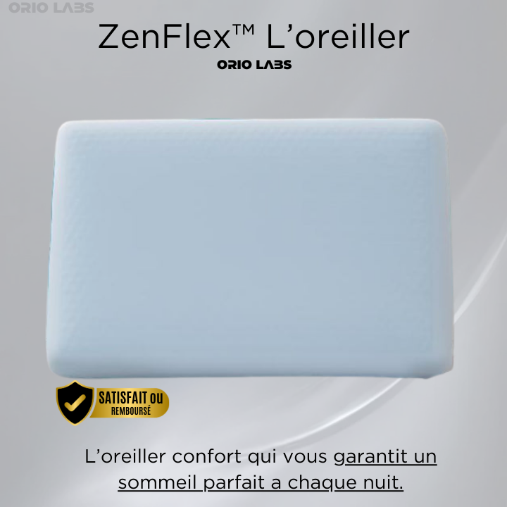 ZenFlex™ – L'oreiller rafraîchissant au gel mémoire de forme - Orio labs